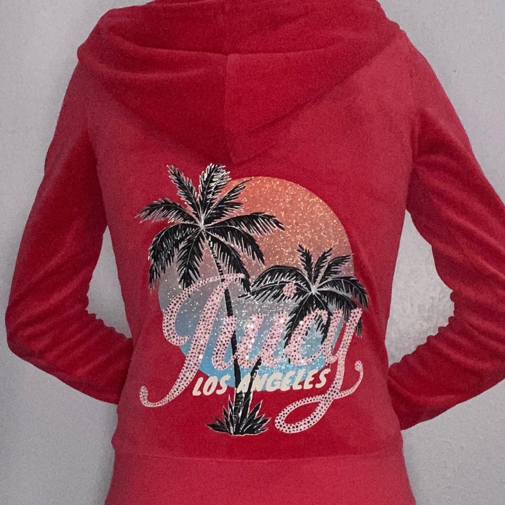 Juicy couture red pinky velour jacket - Picture 2 of 4